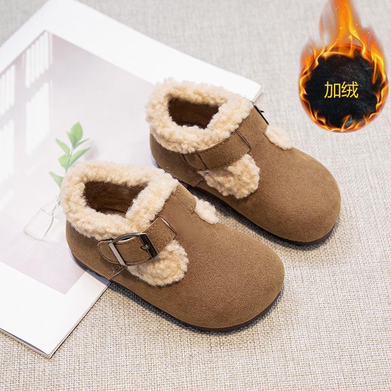 Kids Winter Fleece Lined Soft Sole Casual Shoes For Boys Girls