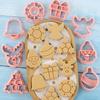 Charming Christmas Baking Accessories Christmas Cookie Stamps Christmas Cookie Cutter Set with 3d Mini for Baking for Holiday