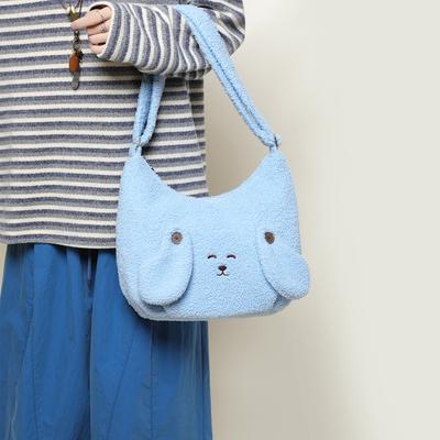 Niedliche Felltasche, Lamm mit großen Ohren, Flauschige Umhängetasche, Ein-Schulter-Tasche
