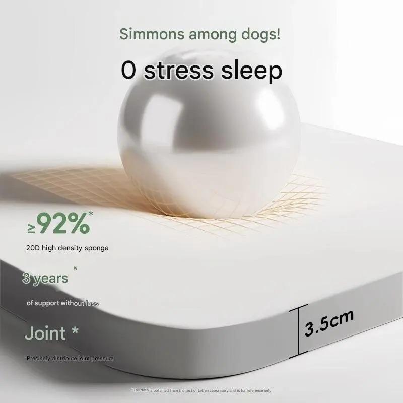 Dog Bed and Cat Bed, Four Seasons Universal Cooling Mat, Detachable Washable Pet Cushion, Non-slip Summer Sleeping Bed for S