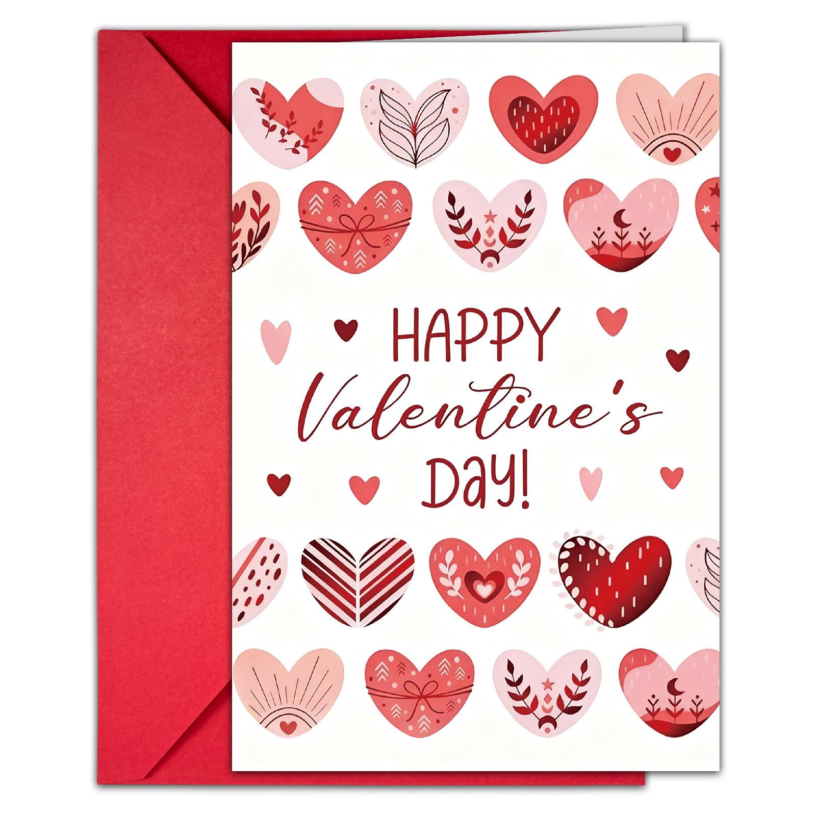 

Valentine S Day Love Greeting Card Envelope Set Pink Heart Pattern Decoration Romantic Holiday Blessings Gift Card Starting From 10 Sets T020402179