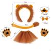 Girls Lion Costume Accessories Set Comfortable to Wear Bow Tie, Tail and Nose