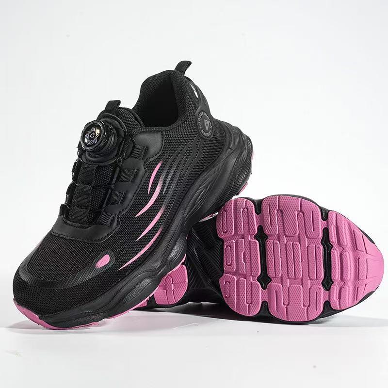 Scarpe di Sicurezza Unisex con Punta in Acciaio e Tomaia Flyknit: Leggero, Anti-schiacciamento, Anti-perforazione, con Fibbia Rotante per una Protezione Migliorata