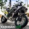 1/9 Kawasaki H2R Alloy Model Ignite Motorcycle with Spray Model Ignite Start Alloy Simulation Children Motorcycle Toy Gift