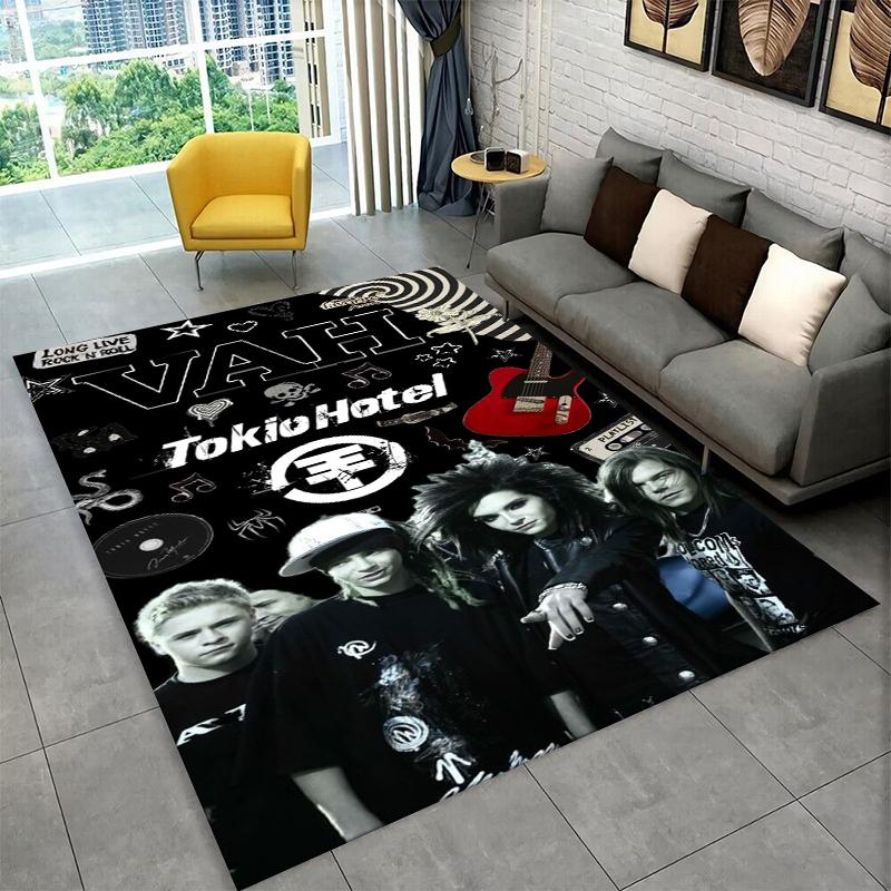 

Ковер Rock Band Tokio Hotel Билл Каулитц для Спальни Гостиной Дивана Игровой Комнаты Прихожей Декор Дома, Детский Коврик Нескользящий 40x60cm