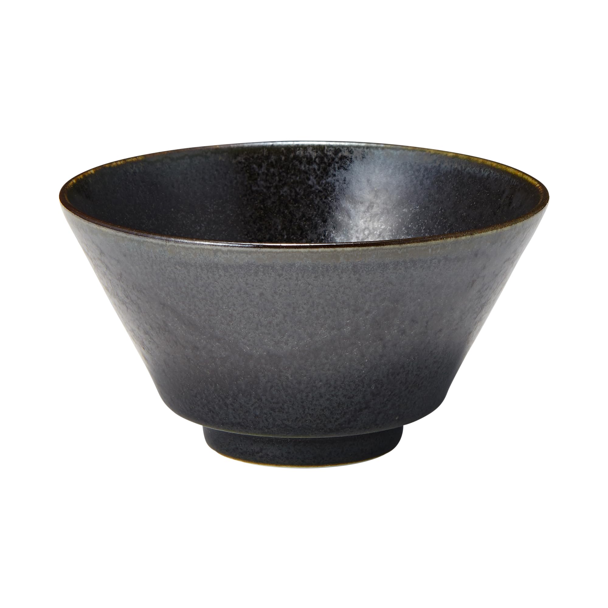 MUJI Миноская керамика рис черный диаметр 83993528 миска, глазурь, прибл.. 12,7 см