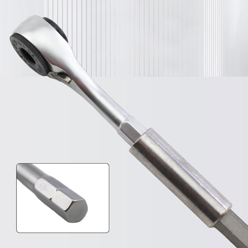 Mini Ratchet Drill Socket Small Repair Installation Tool for Daily Maintenance Bike Short Handle Reversible 72 Tooth