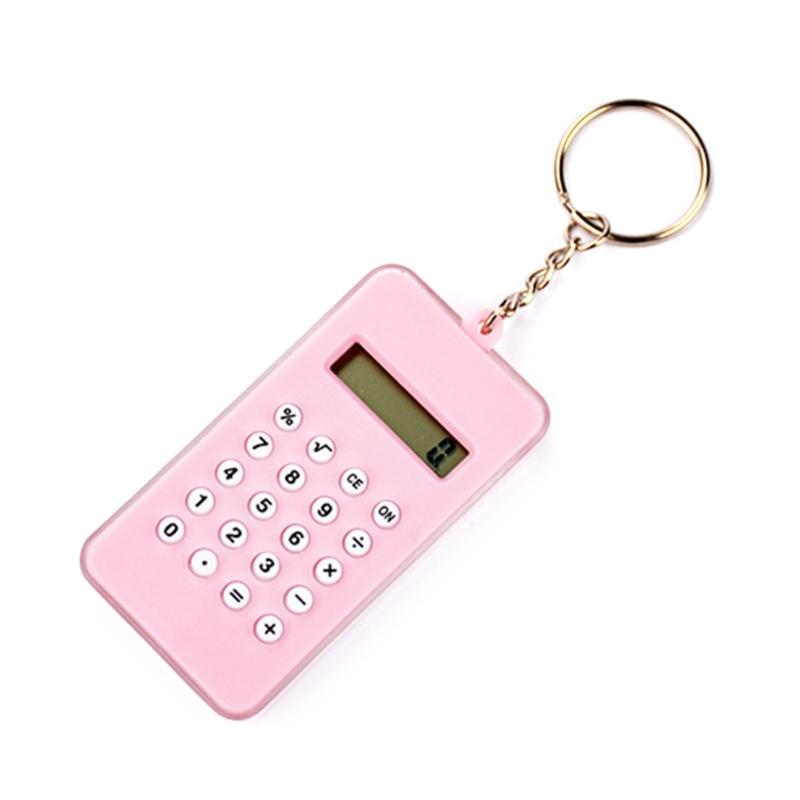 

Keychain Calculator with Maze, Mini Portable Calculator, 8-Digit Display Basic Calculator Pocket Size Calculator for Kid розовый
