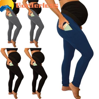 Pregnant Women/'s Elastic Waist Maternity Leggings Pants Stretch Pencil Trousers