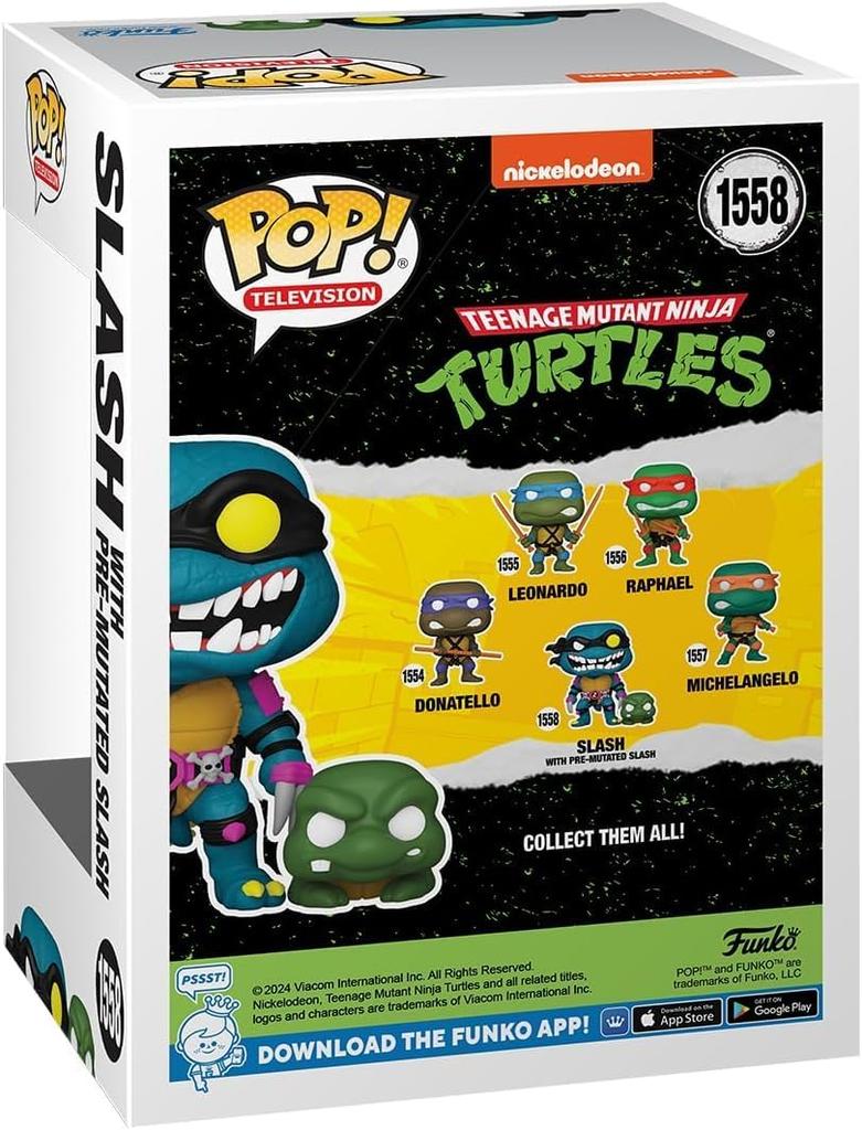 Figure Teenage Mutant Ninja Turtles Slash with Pre-Mutated Slash Funko Pop Funko Pop Ninja Turtles TMNT 10 Cm #1558