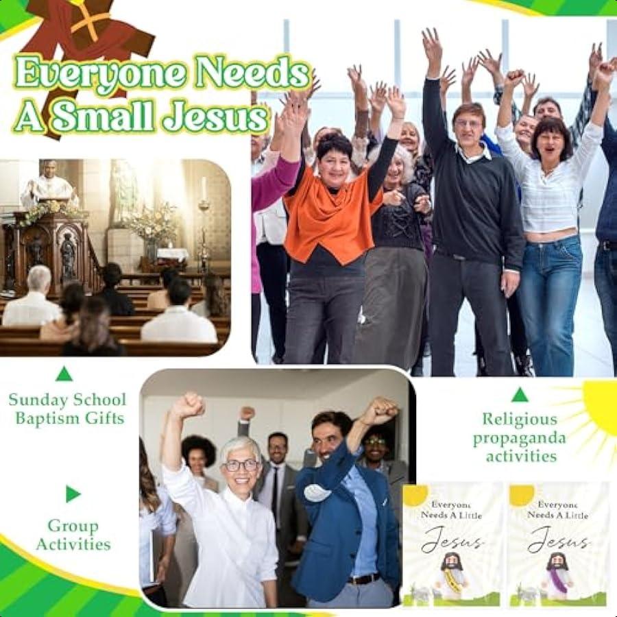 25 Set Easter Jesus Loves You Figures with Card Pocket Jesus Hide and Seek Sunday School Religious Christian Party Favors Gift