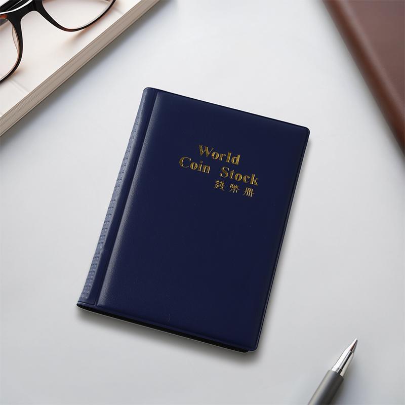 1PC PU Leather Coin Holder Coin Storage Bag Collector 120 Grid Mini Commemorative Coin Purse Medallions Badges Pockets