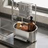 Drainage Base Sponge Drainage Rack Gunmetal Gray Multifunctional Kitchen Rack  Cleaning Supplies