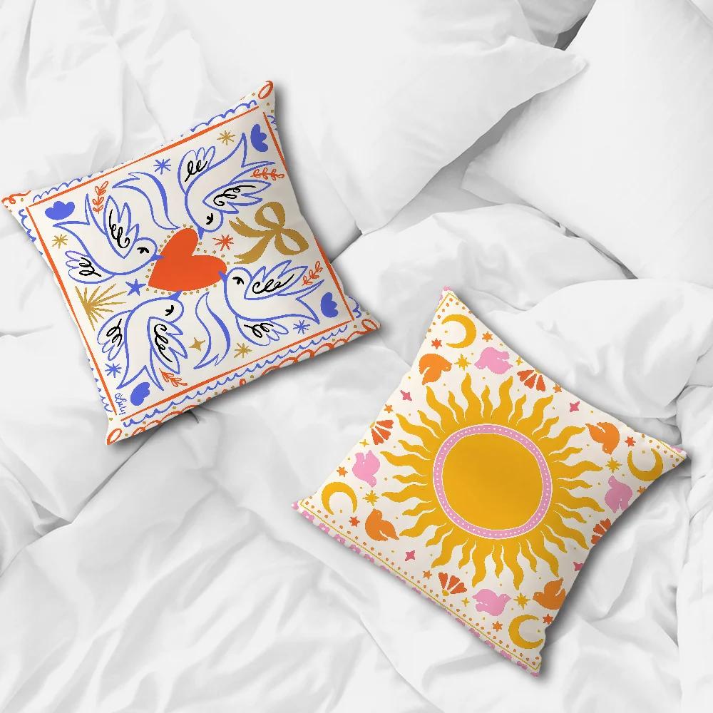 Colorful Decorative Pillowcases With Various Patterns Office Car Sofa Bed Cushion Cover Home Bedroom Decoration