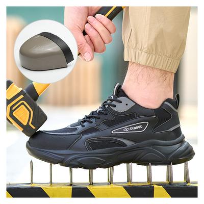 Herrenmode atmungsaktive Stahlkappenschuhe Arbeitssicherheitsschuhe Sommer Werkzeugstiefel Arbeiter Sicherheits-Sneaker sicheres Schuhwerk Schutz