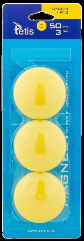 MAGNESY DO T. 50MM/3 ŻÓŁTE GŁADKIE TETIS