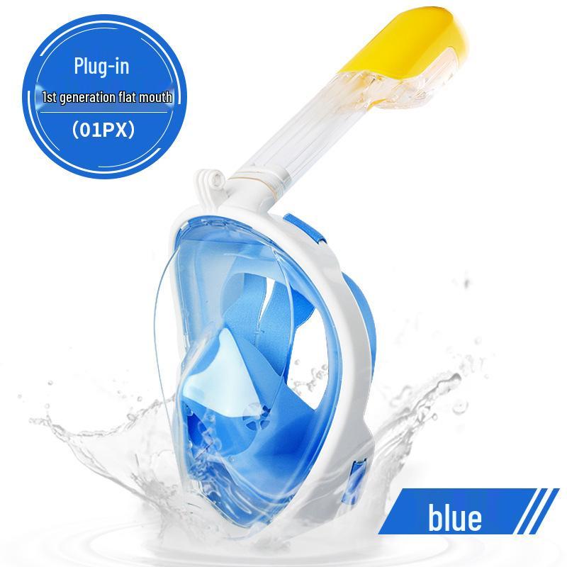 Sada pro šnorchlování pro dospělé: Silikonová potápěčská maska a brýle s plně suchým šnorchlem.