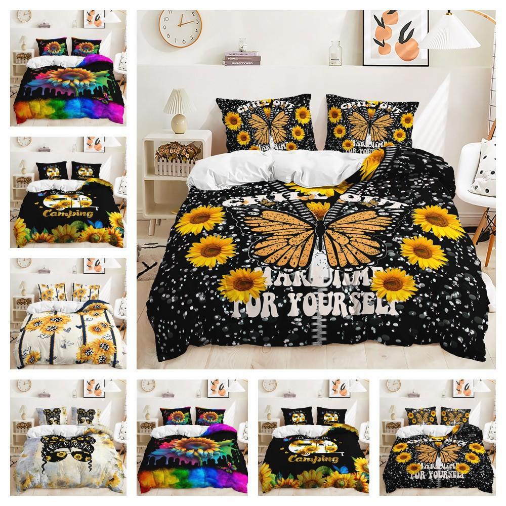 Three-Piece Sunflower Series Quilt Cover Two-Piece Bedding Kit