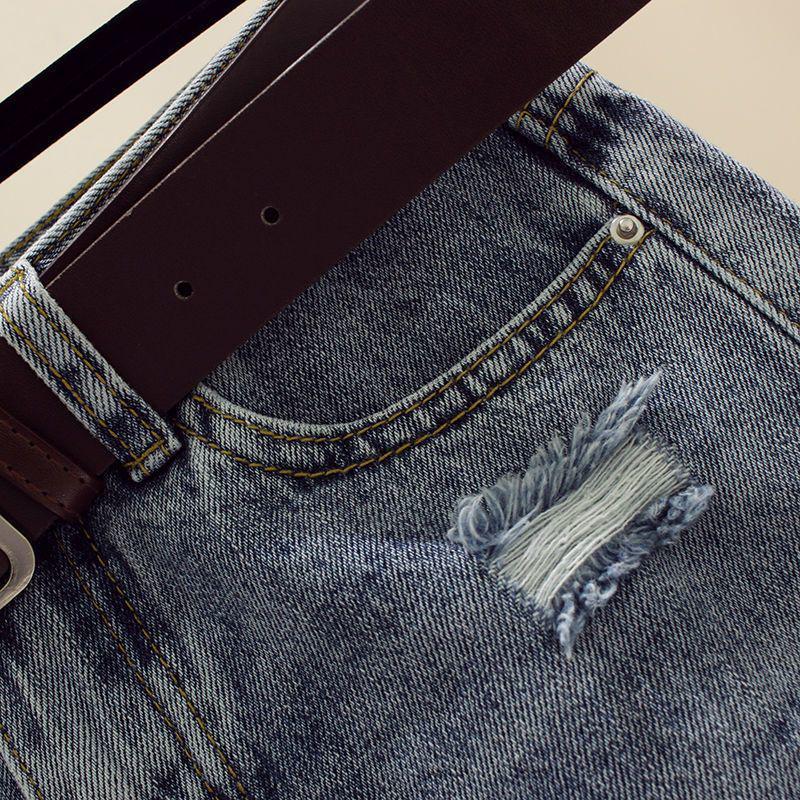 Women's High Waist Loose Harem Jeans - Slimming Ripped Straight Leg, Trendy Spring/Autumn 2025