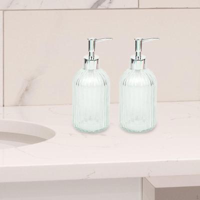 2 Stück Seifenspender aus Glas, Lotionspender für die Küche, Duschgel