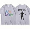 Fashion Rapper Eminem Slim Shady Print T Shirt Men Women Hip Hop Vintage High Street T Shirts Oversized Cotton Tshirt Streetwear