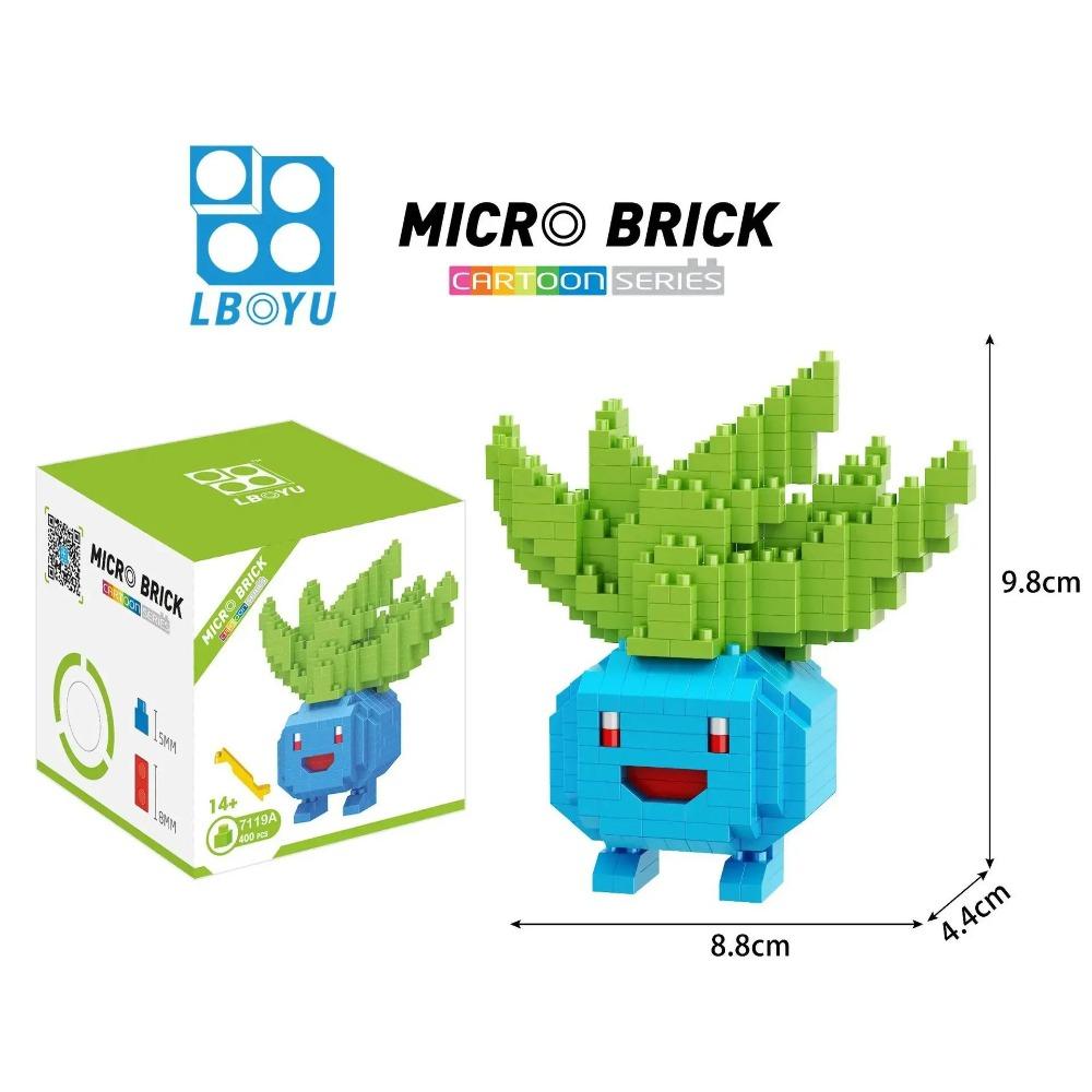 Kawaii LNO Pokemon Micro Building Blocks Snorlax Blastoise Gengar Charmander Bulbasaur Pikachu Mini Brick Figures For Kids Toys