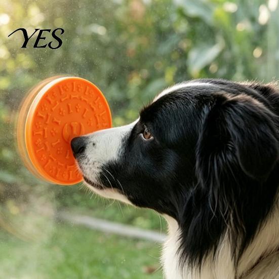 Slow Lick Feeding Mat Pet Food with Strong Suction Cup, Bone Paw Print Design Dog Eating Bowl Accessory Mat, for Preventing Choking Feeder