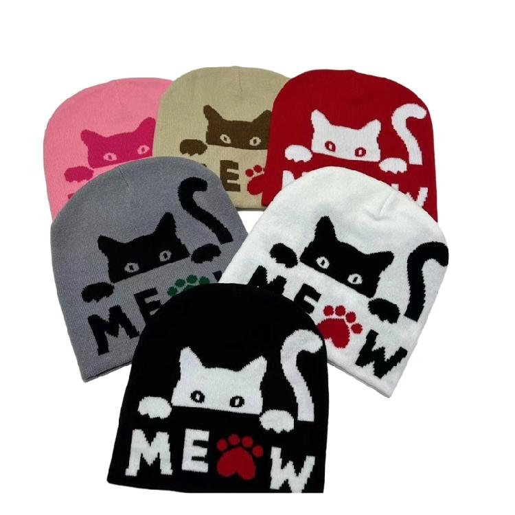 Knit Hat Beanies Pullover Warm Skull Caps Knitted Hat Party Club Accessories