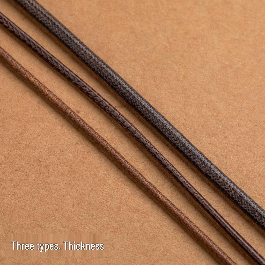 Hochwertige handgewebte gewachste Leder Jade Anhänger Halskette mit Sicherheitsverschluss