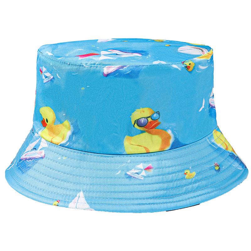 2024 Sommer Wende-Kühl-Entenmuster Outdoor-Sonnenhut Für Männer Und Frauen