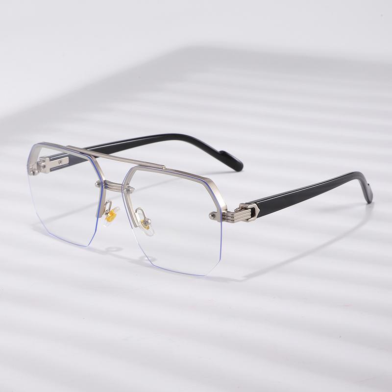 Luxury Metal Photochromic Sunglasses Men Women Vintage Double Beam UV400 Anti-glare Driving Shades