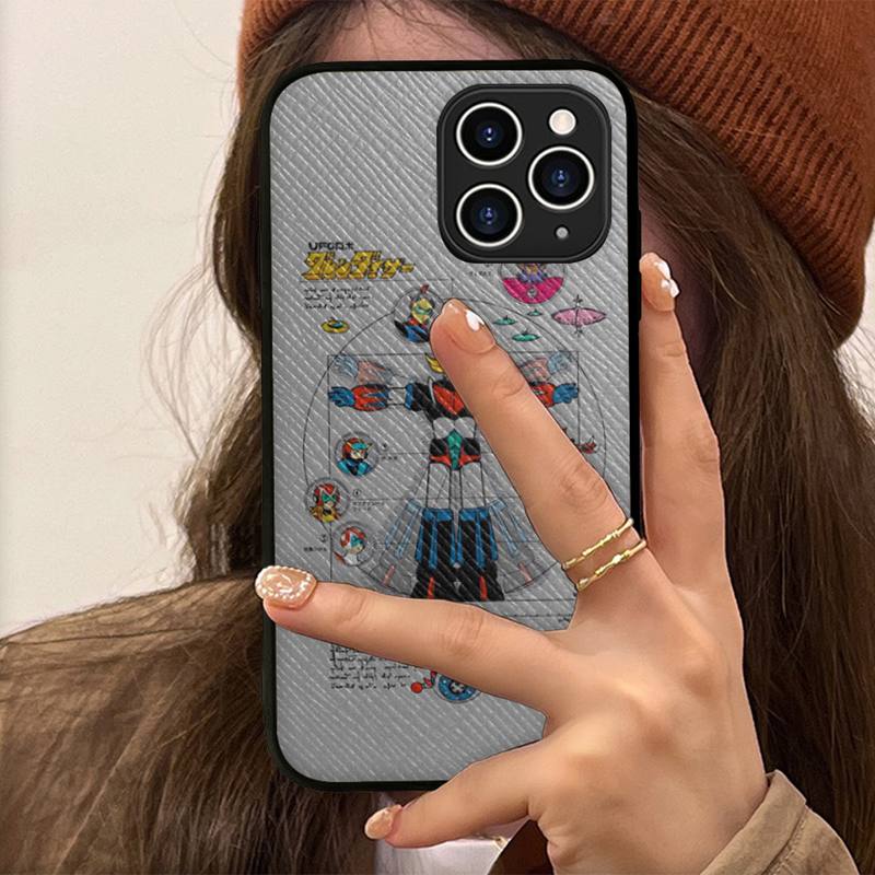 Anime Mazinger Z Phone Case Hard Leather Case for iPhone 11 12 13 Mini Pro Max 8 7 Plus SE 2020 X XR XS Coque