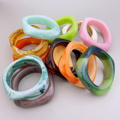 Evropský a americký styl mramorový náramek přehnaný akrylový náramek