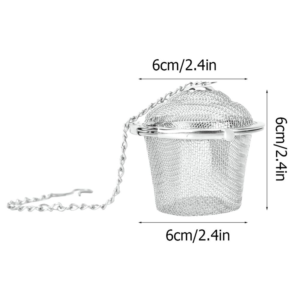 Stainless Steel Tea Strainer Mesh Herbal Spice Filter Soup Infuser with Chain(S)