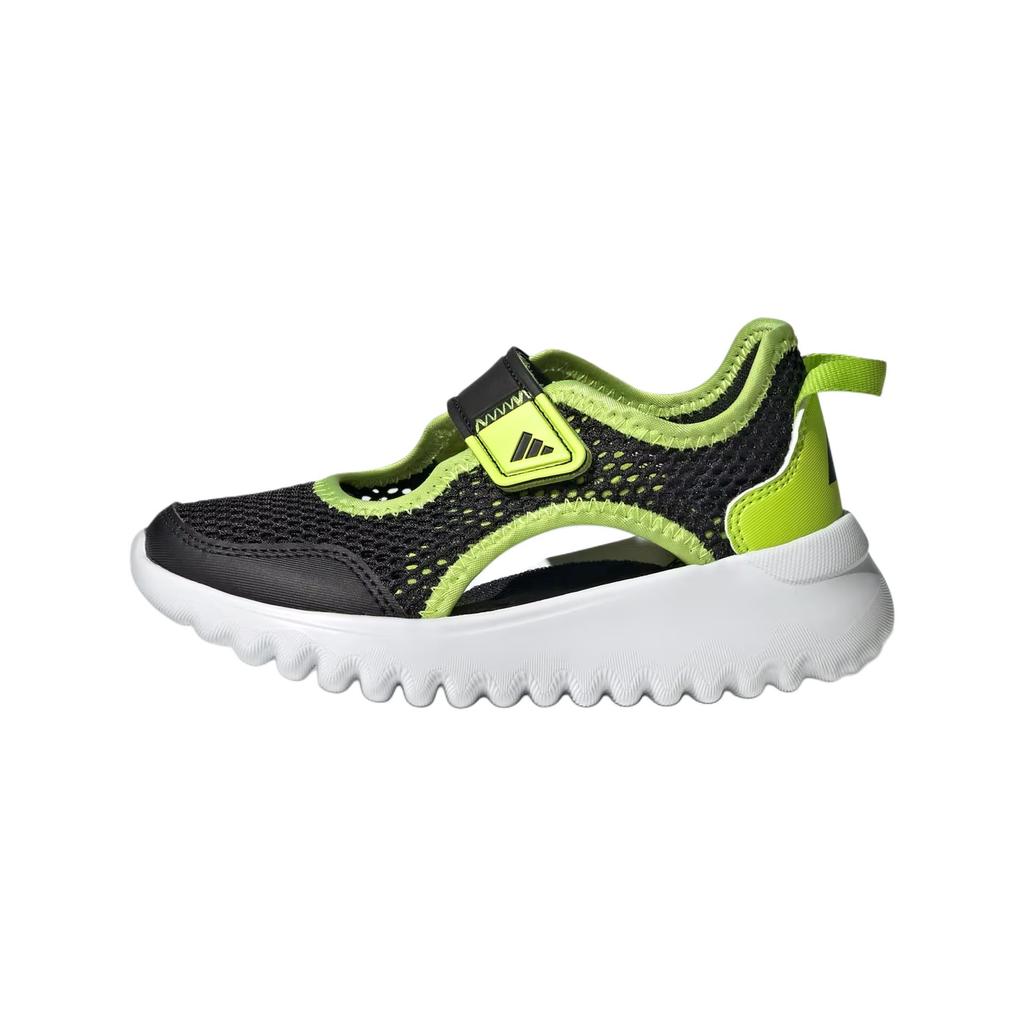 Adidas Summerflex Versatile Comfortable Non-Slip Durable Low-Top Kids Sandals Kids Sandals Black Green IH8728