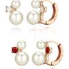 ELLE Jewelry 14K GF Pearl One-Touch Earrings ELGPEE215