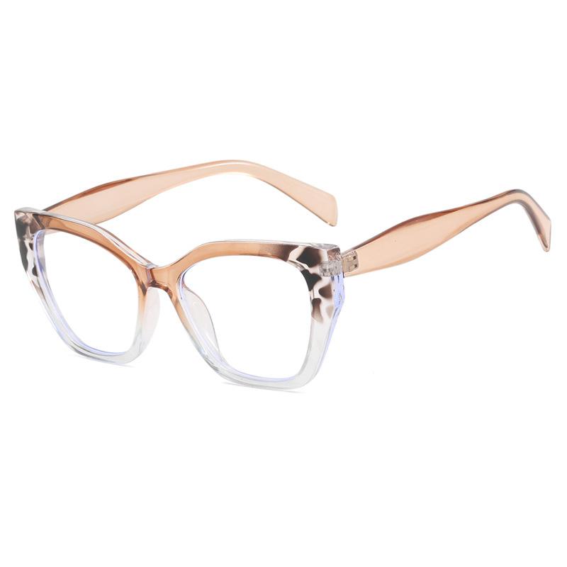 

Очки для путешествий для женщин и студентов на каждый день, с защитой от синего света, модные индивидуальные очки в стиле ретро в стиле хип-хоп, простые очки «кошачий глаз»