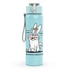 1PC Rabbit Tea Time Cartoon 750ml Color Plastic Sports Water Bottle Leakproof Flip Straw Lid Suitable for Sports Office Home Use