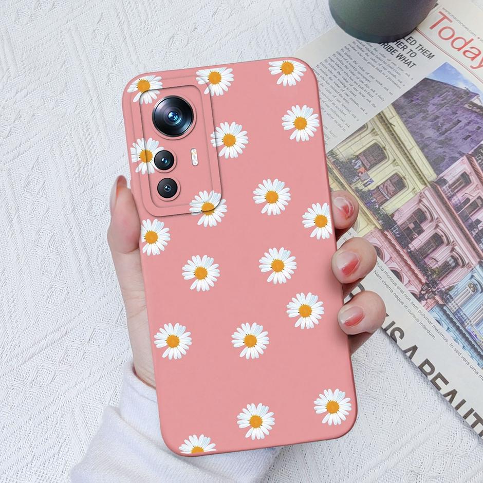 For Xiaomi 12T Case Hot New Design Cute Cat Butterfly Cartoons Matte Liquid Silicone Shell For Xiaomi 12T Pro Ultrathin Fundas