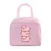 Fast Food Pig Printed Portable Lunch Bags Women Men Thermal Insulation Lunch Box Storage Bag Cartoon Children Bento Lunch Bag