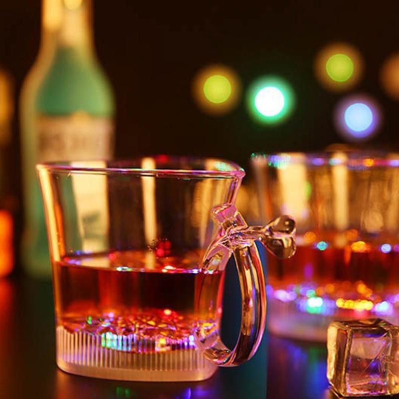 Changing Color Cup Love Heart Cup with LED Light Colorful Cups Drinking Cup Wine Cups PP Texture Suitable for Wine