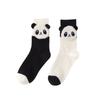 Niche Socks, Black And White Color-Blocking Cow Three-Dimensional Panda Socks, Trendy Sports, Wear Pure Cotton Socks
