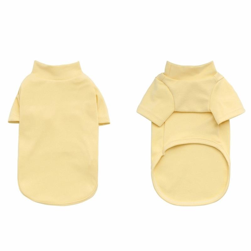 New Solid Color Puppy Hoodie Soft Cotton 2-leg Style Dog Warm Hoodie Simple Design High-Neck Sweatshirt Pet Clothing