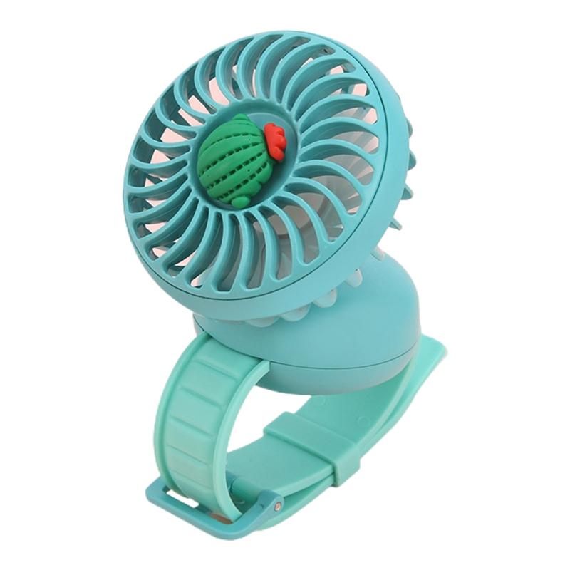 Portable Watch Fan Summer Mini Carry Wrist Fan Rotatable USB Rechargeable Air Cooling Fan Toy for Girls Boys