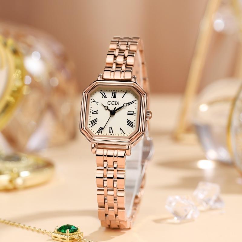 Simple Retro Niche Temperament Roman Small Dial Exquisite Light Luxury High-End Quartz Steel Belt Watch