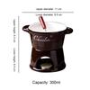 Ceramic Chocolate Melting Cup with Forks Cheese Melting Cup Cheese Warmer Cup for Candy Snack Caramel Party