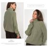 High Neck Sweater, Women's Knitted Loose New Style, High Neck Thickened Autumn and Winter Sweater, High Neck Solid Color Casual Medium Long Sweater