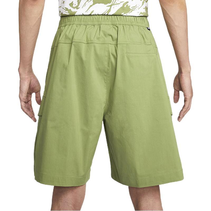 Nike FW22 Solid Color Logo Embroidery Work Shorts Men Bottoms Green DM6834-334