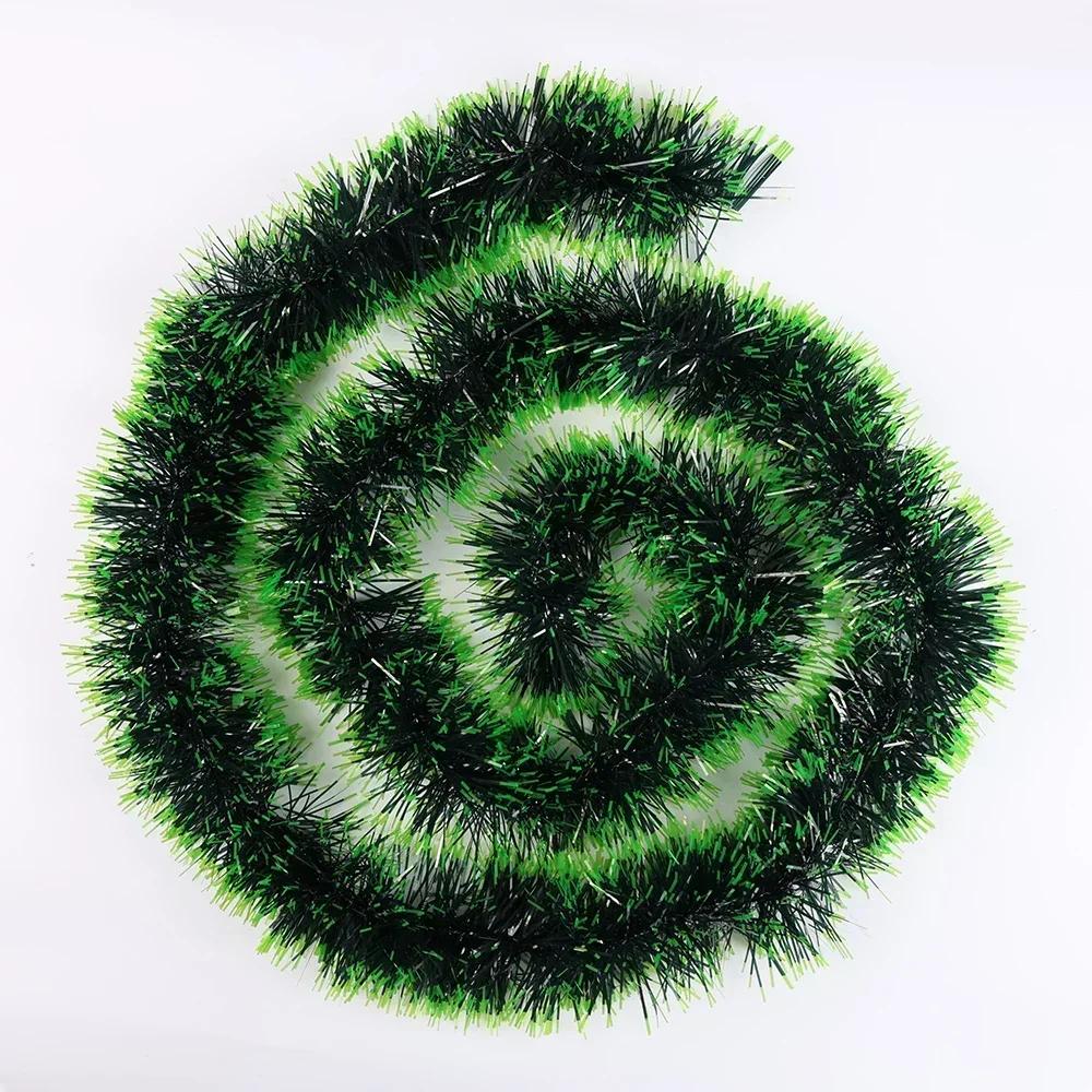 

20/2M Christmas Tinsel Ribbons with Bows Xmas Tree Hanging Pendent Green Cane Ribbon Madder Garland Party Home Decor Ornaments 1pc- (2M)