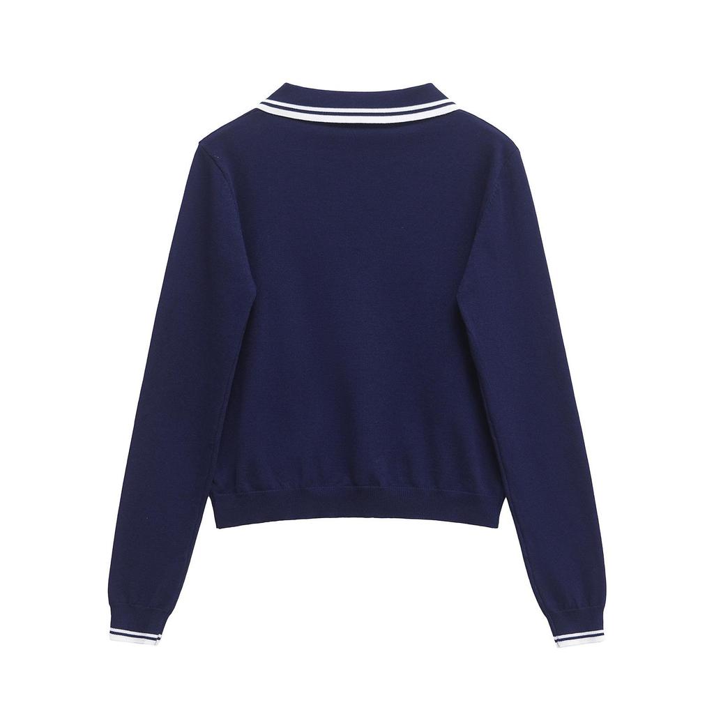 2024 Winter Women's Fashion: Versatile Lapel Long Sleeve Knitwear
